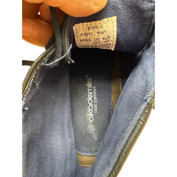 "AKADEMICS" Mens Lace up ankle boot Style SZ 10.5 Blue Preppy Student PLZ READ!! - Picture 5 of 11